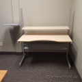 Birch and Silver 2 Level Workstation Student Desk